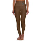 🌿 Organic Cotton Yoga Pants Brown – High-Waisted, Breathable, Sustainable Activewear by Yune Yoga