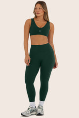 SPORTBODY SPORTY MID-RISE LEGGINGS - BEETLE