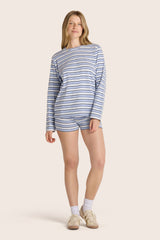 STRIPE JERSEY STRIPE OVERSIZED LONG SLEEVE - SAILOR