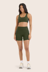 SPORTBODY SPORTY DUO STRIPE SHORTS - OAK