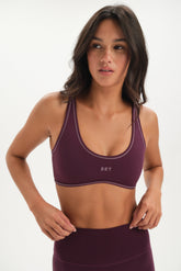 SPORTBODY SPORTY STITCH BRA - NOIR