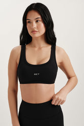 AIRLUXE BREATHE SCOOP BRA - ONYX