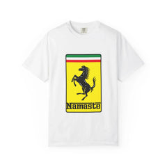 Namaste Retro Graphic Unisex T-shirt - Comfortable Casual Wear, Perfect for Yoga Lovers, Gifts for Him/Her, Relaxed Fit Tee, Summer Style