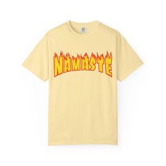 NAMASTE Thrasher Unisex Shirt – Garment-Dyed Organic Cotton Yoga T-Shirt by Yune Yoga