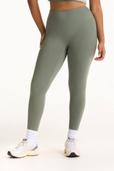 SPORTBODY SPORTY HIGH-RISE LEGGINGS - KELP