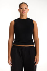 RIBBED MODAL BODY MUSCLE TANK - ONYX