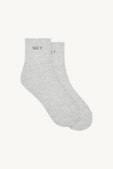 SET SHORTY SOCKS (3 PACK) - WHITE/HEATHER GREY/ONYX