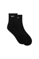 SET SHORTY SOCKS - ONYX/WHITE