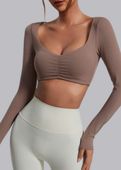 Long Sleeve T-shirt - Built-in Bra - Elena