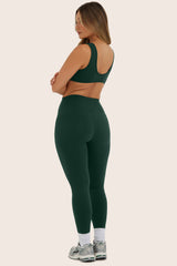 SPORTBODY SPORTY MID-RISE LEGGINGS - BEETLE