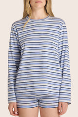 STRIPE JERSEY STRIPE OVERSIZED LONG SLEEVE - SAILOR