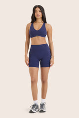 SPORTBODY SPORTY DUO STRIPE SHORTS - LAKE