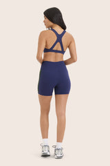 SPORTBODY SPORTY DUO STRIPE SHORTS - LAKE