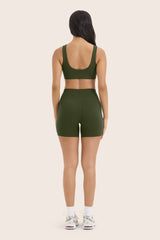 SPORTBODY SPORTY DUO STRIPE SHORTS - OAK