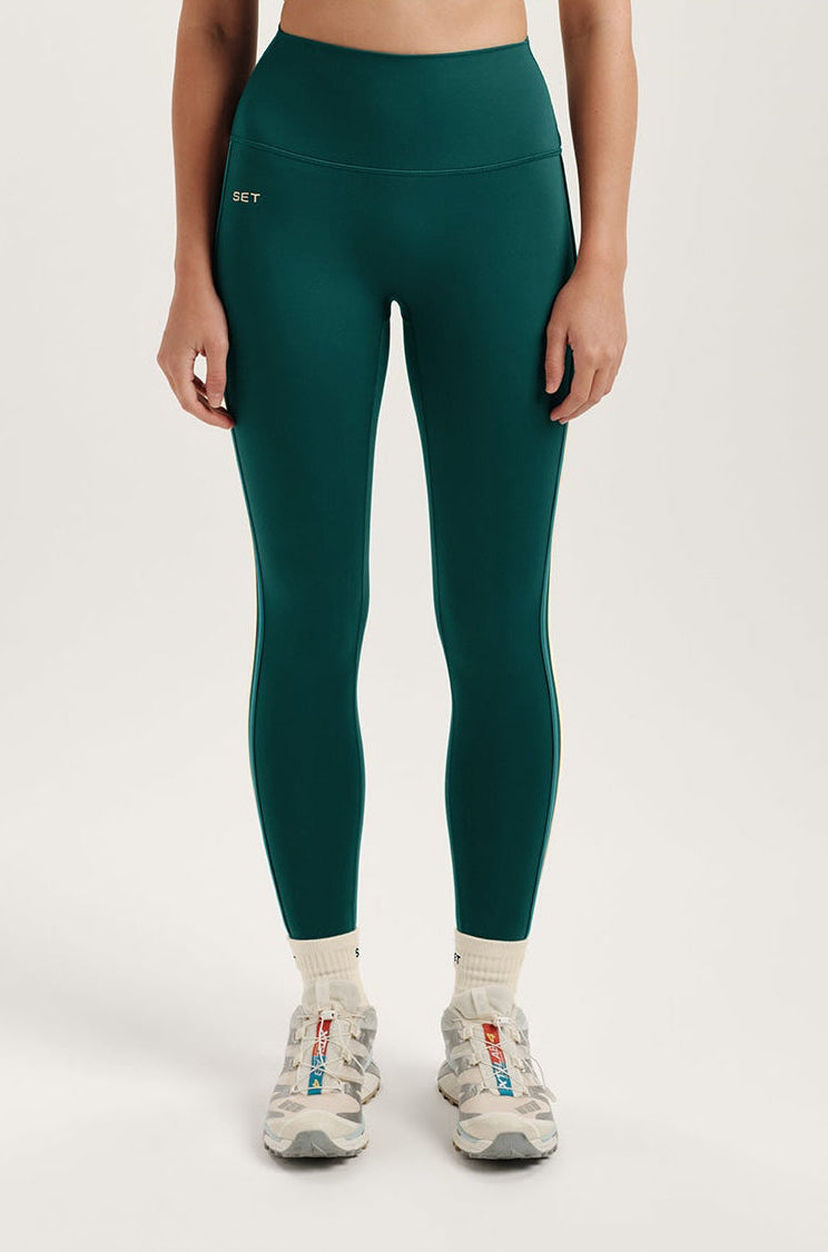 SPORTBODY SPORTY DUO STRIPE LEGGINGS - PEAK