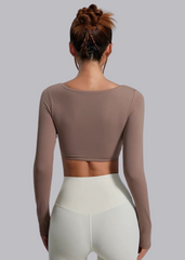 Long Sleeve T-shirt - Built-in Bra - Elena