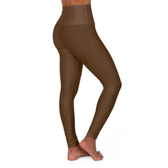 🌿 Organic Cotton Yoga Pants Brown – High-Waisted, Breathable, Sustainable Activewear by Yune Yoga