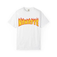 NAMASTE Thrasher Unisex Shirt – Garment-Dyed Organic Cotton Yoga T-Shirt by Yune Yoga