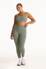 SPORTBODY SPORTY HIGH-RISE LEGGINGS - KELP