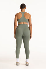SPORTBODY SPORTY HIGH-RISE LEGGINGS - KELP