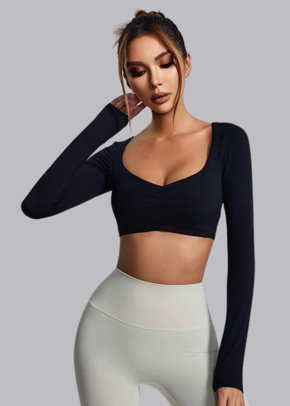 Long Sleeve T-shirt - Built-in Bra - Elena