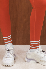 SET STRIPE SHORTY SOCKS - HEATHER GREY/CREST