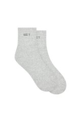 SET SHORTY SOCKS - HEATHER GREY