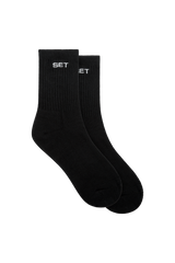 SET SOCKS - ONYX/WHITE