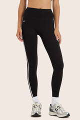 SPORTBODY SPORTY MID-RISE STRIPE LEGGINGS - ORCA